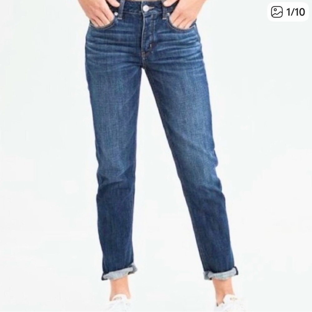 American Eagle Outfitters Dark Blue Straight Leg Jeans